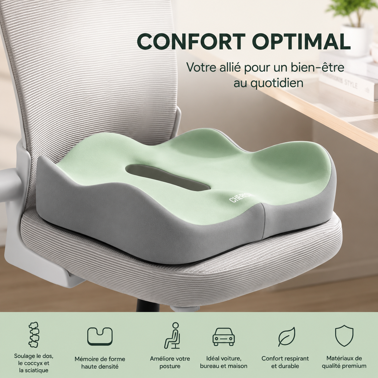 Coussin d’Assise Ergonomique