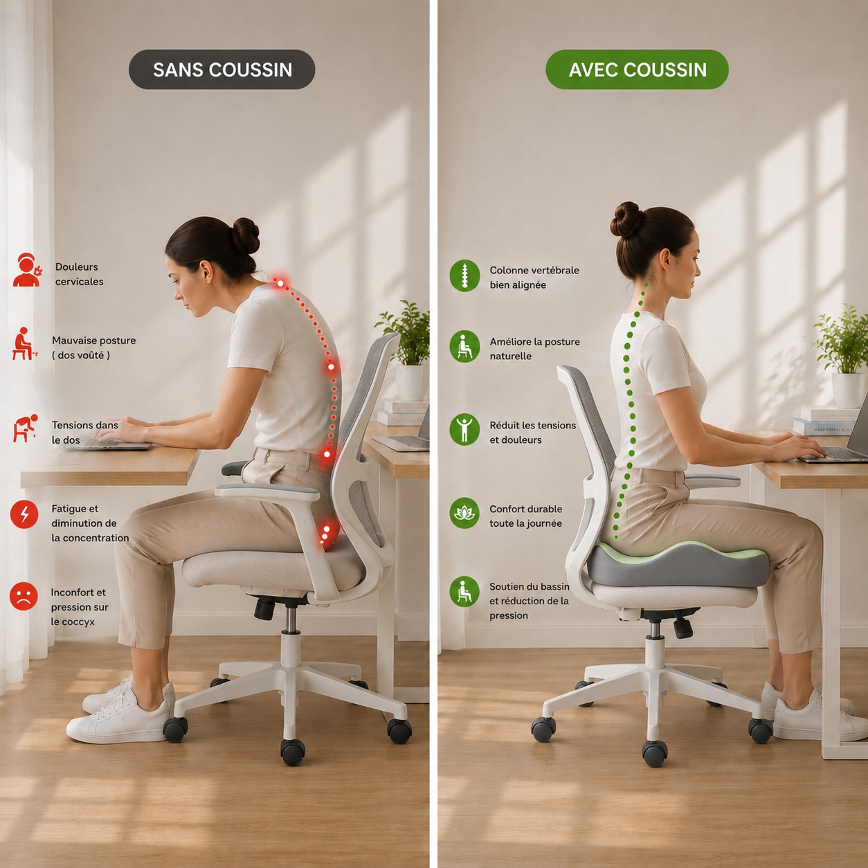 Coussin d’Assise Ergonomique